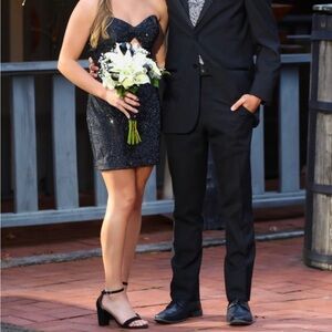 Sherri Hill Black Mini Dress